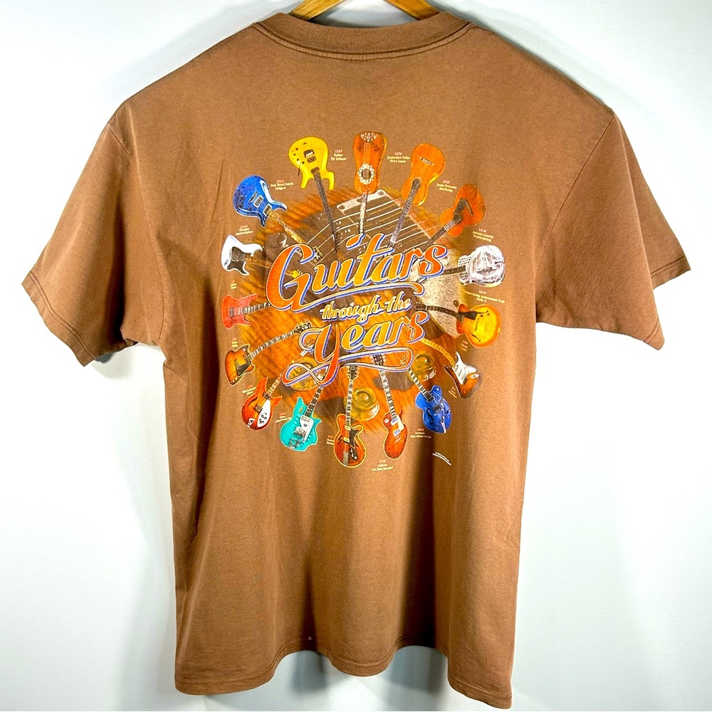Gildan Heavy Weight Vintage ‘98 “Guitars through the Years” Tee Shirt; Men’s XL
